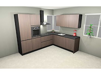 Nobilia structura decor noten milano hoek keuken - afbeelding 6 van  10