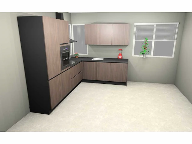 Nobilia structura decor noten milano hoek keuken - afbeelding 18 van  22