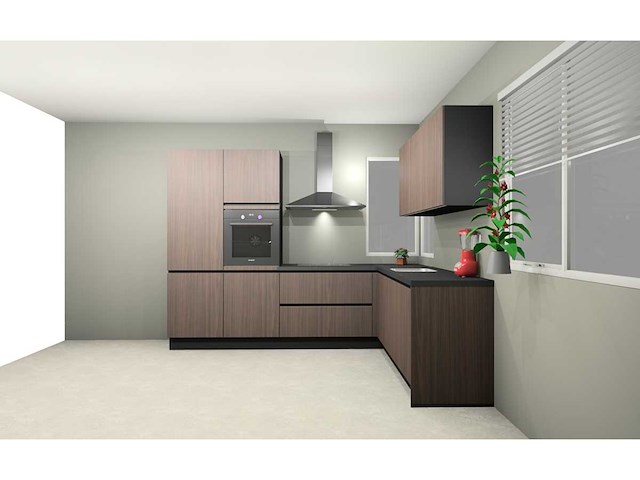 Nobilia structura decor noten milano hoekkeuken - afbeelding 4 van  22