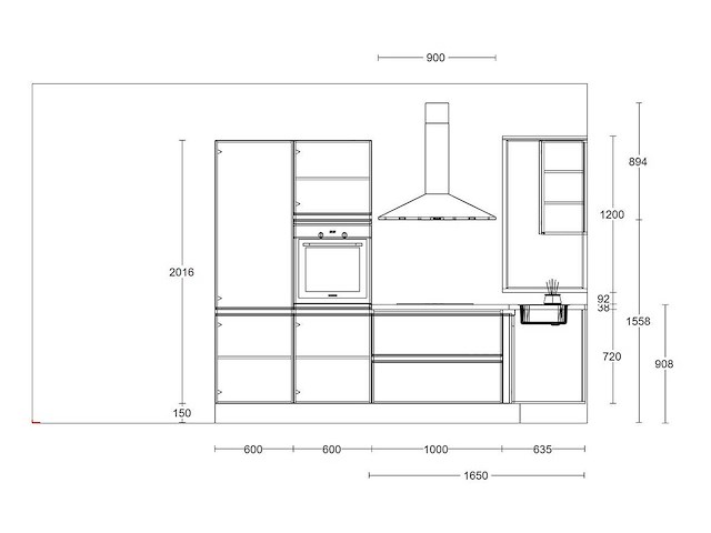 Nobilia structura decor noten milano hoekkeuken - afbeelding 3 van  22
