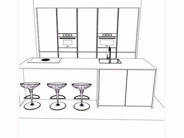 Nobilia structura eiken nero met wit eiland keuken - afbeelding 14 van  29
