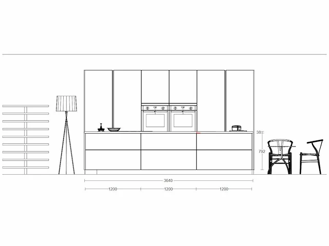 Nobilia structura noten milano olijf lak eiland - afbeelding 16 van  29