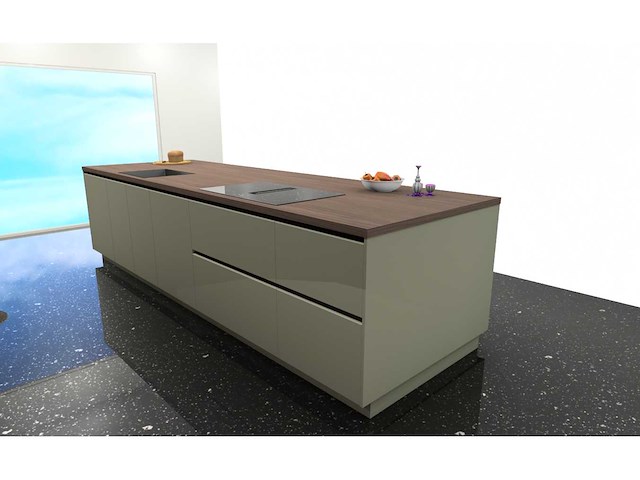 Nobilia structura noten milano olijf lak eiland - afbeelding 4 van  32