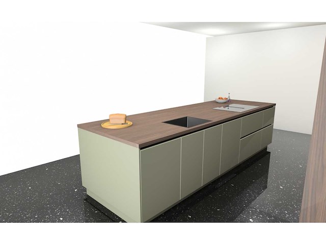 Nobilia structura noten milano olijf lak eiland - afbeelding 2 van  27
