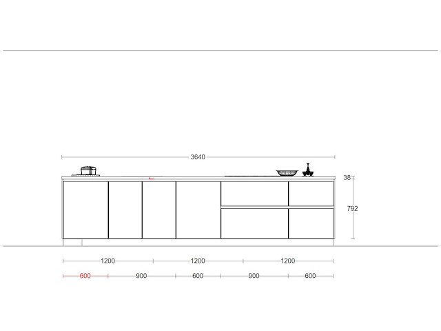Nobilia structura noten milano olijf lak eiland - afbeelding 11 van  27