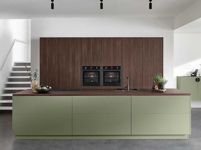 Nobilia structura noten milano olijf lak eiland - afbeelding 1 van  27