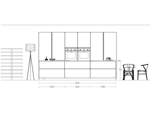 Nobilia structura noten milano olijf lak eiland - afbeelding 10 van  19