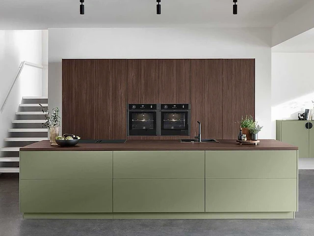 Nobilia structura noten milano olijf lak eiland - afbeelding 1 van  29