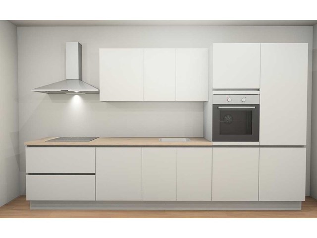 Nobilia touch alpin mat wit recht keuken - afbeelding 12 van  19
