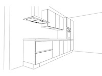 Nobilia touch alpin mat wit recht keuken - afbeelding 4 van  13