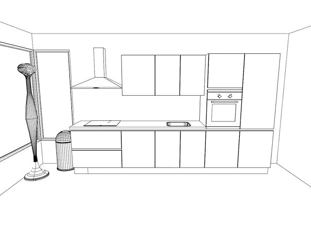 Nobilia touch alpin mat wit recht keuken - afbeelding 3 van  23