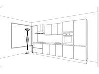 Nobilia touch alpin mat wit recht keuken - afbeelding 6 van  23