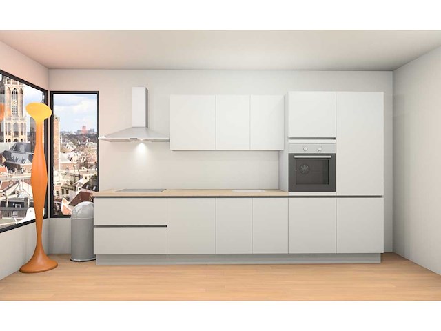 Nobilia touch alpin mat wit recht keuken - afbeelding 22 van  23