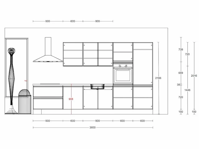 Nobilia touch alpin mat wit recht keuken - afbeelding 7 van  23