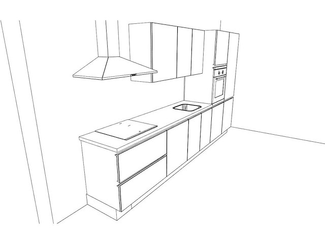 Nobilia touch alpin mat wit recht keuken - afbeelding 5 van  11