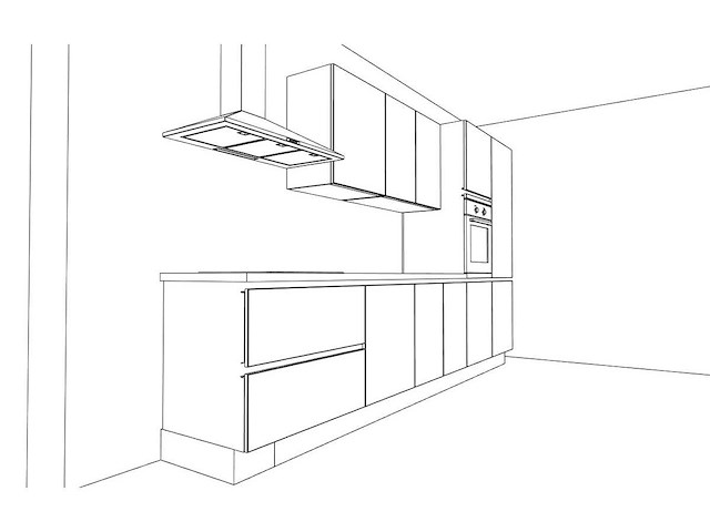 Nobilia touch alpin mat wit recht keuken - afbeelding 3 van  7