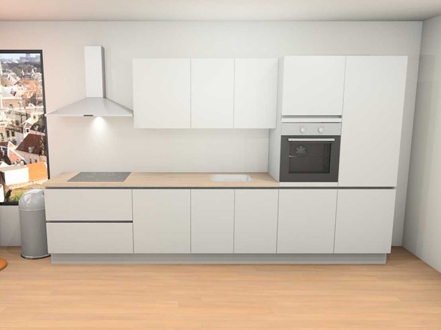 Nobilia touch alpin mat wit recht keuken - afbeelding 1 van  9