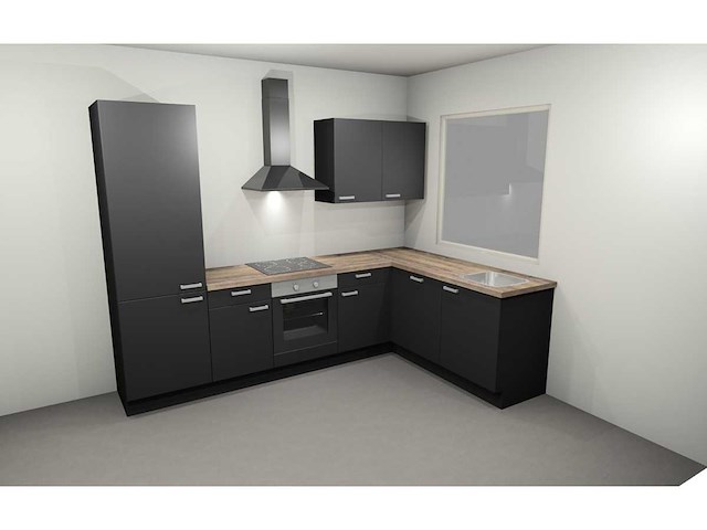 Nobilia touch supermat zwart hoek keuken - afbeelding 6 van  15