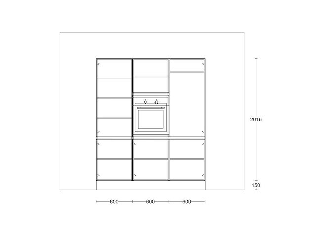 Nobilia touch supermat zwart parallel keuken - afbeelding 10 van  26