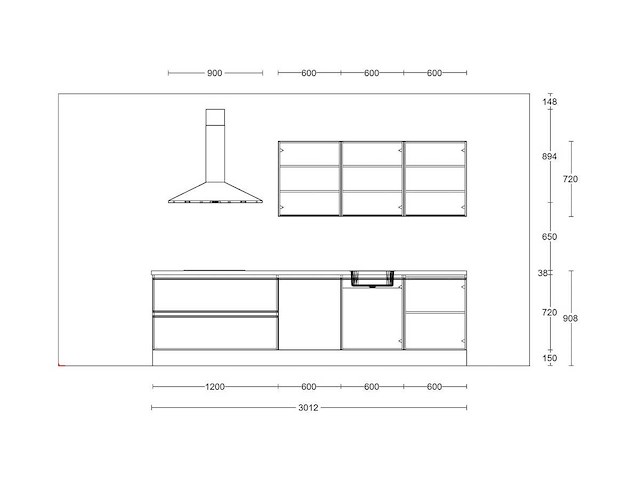 Nobilia touch supermat zwart parallel keuken - afbeelding 11 van  27