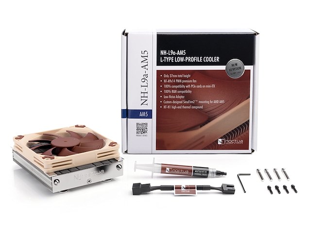Noctua nh-l9a-am5, premium low-profile processorkoeler voor amd am5 bruin - afbeelding 4 van  5