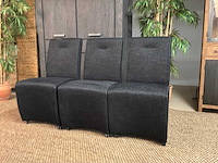 Noire verrijdbare eetkamerstoelen (3x) - afbeelding 3 van  8