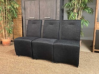 Noire verrijdbare eetkamerstoelen (3x) - afbeelding 2 van  8