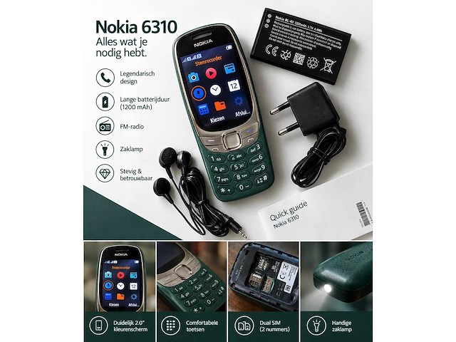 Nokia 6310 mobiele telefoon (20x) - afbeelding 2 van  4