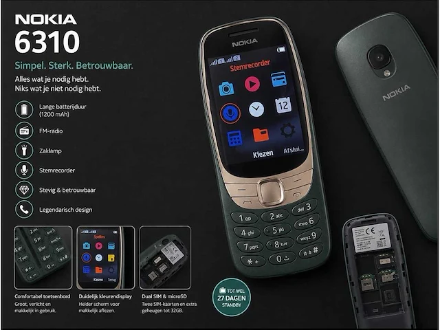 Nokia 6310 mobiele telefoon (20x) - afbeelding 4 van  7