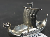 Noors tinnen vikingschip - afbeelding 1 van  5