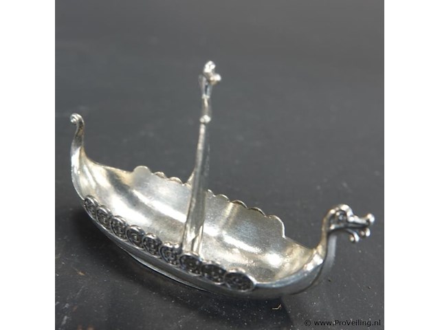 Noors tinnen vikingschip - afbeelding 4 van  5