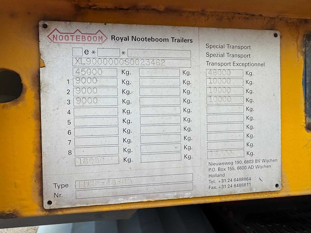 Nooteboom euro-48-03 28.5 ton dieplader - afbeelding 2 van  10