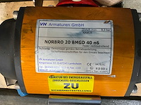 Norbro roestvrij staal afsluiter 1.4408 met actuator (4x) - afbeelding 5 van  7