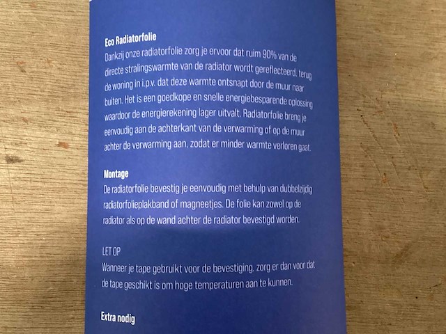 Nordevik eco radiatorfolie rol 45x400 cm (800x) - afbeelding 2 van  3