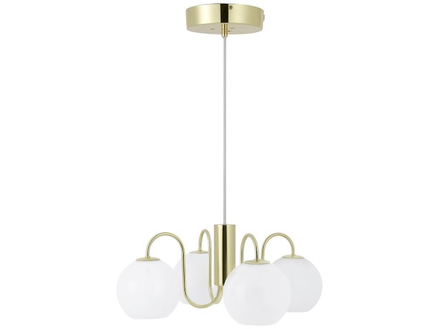 Nordlux franca hanglamp opaal glas/messing - afbeelding 1 van  1