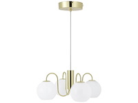 Nordlux franca hanglamp opaal glas/messing - afbeelding 1 van  1