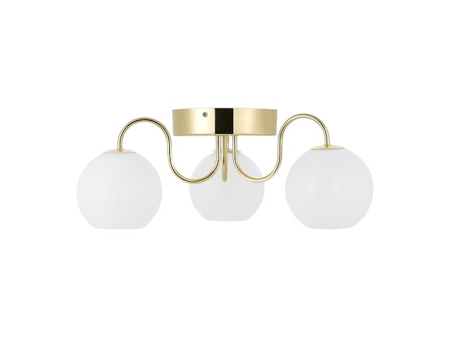 Nordlux franca plafondlamp 3x e14 opaal glas/messing - afbeelding 1 van  2