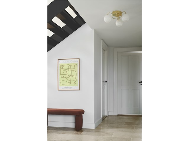 Nordlux franca plafondlamp 3x e14 opaal glas/messing - afbeelding 2 van  2