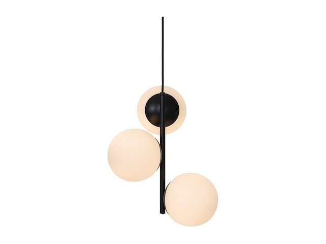 Nordlux lilly hanglamp e14 opaal glas/zwart - afbeelding 1 van  3
