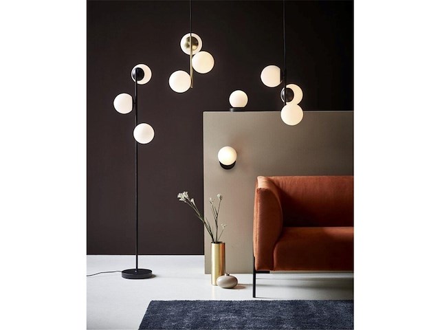 Nordlux lilly hanglamp e14 opaal glas/zwart - afbeelding 3 van  3