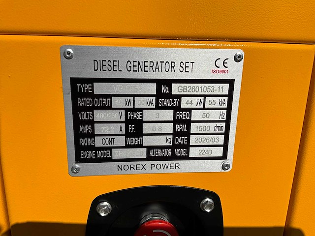 Norex power - 50 kva - generator / noodstroom aggregaat - 2026 - afbeelding 1 van  18