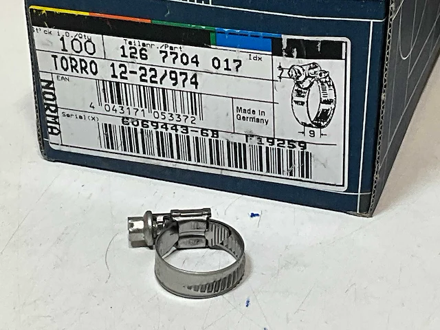Norma slangklem rvs band 9mm 12-22mm (300x) - afbeelding 3 van  5