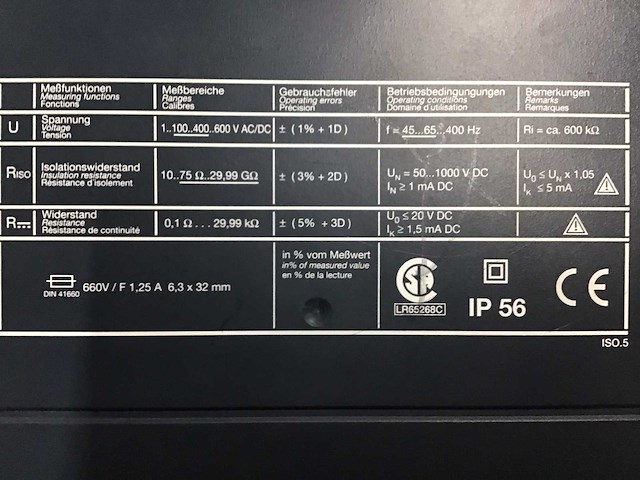 Norma/lem unilap iso 5kv isolatie tester - afbeelding 3 van  3