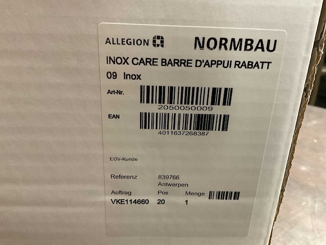 Normbau 850mm 2050050 opklapbare rvs steun (2x) - afbeelding 2 van  2