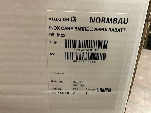 Normbau 850mm 2050050 opklapbare rvs steun (2x) - afbeelding 2 van  2