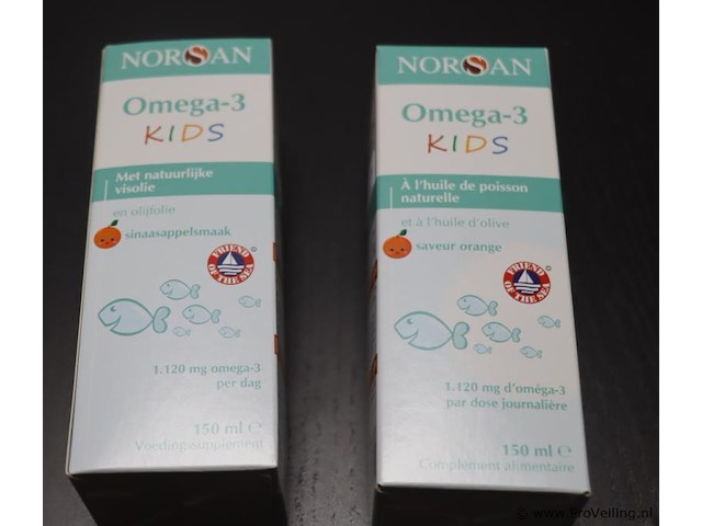 Norsan omega-3 kids – 2 flessen á 150ml - sinaasappelsmaak - afbeelding 1 van  4