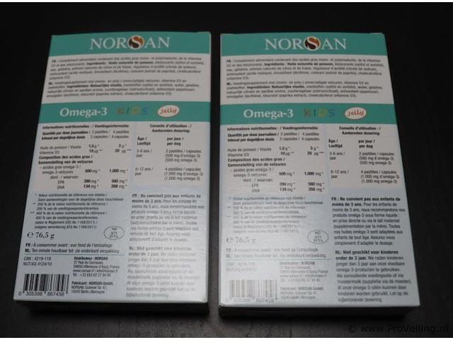 Norsan omega-3 kids jelly - 2 doosjes á 45 kauwcapsules - afbeelding 2 van  4