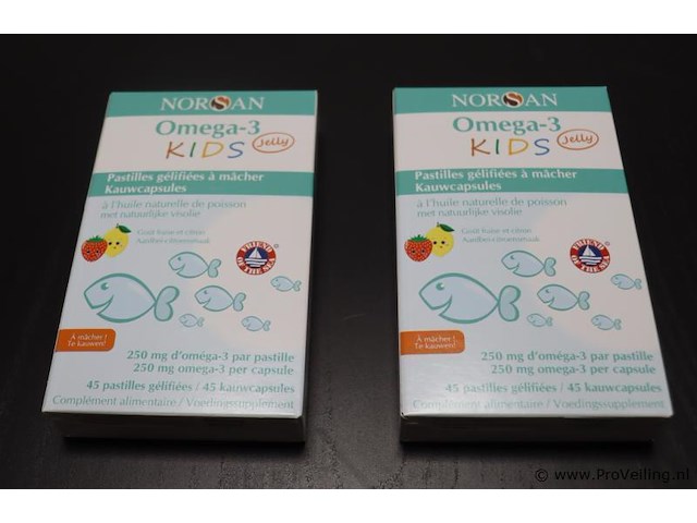 Norsan omega-3 kids jelly - 2 doosjes á 45 kauwcapsules - afbeelding 1 van  4
