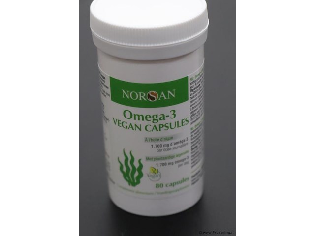 Norsan omega-3 vegan capsules - 2 potten á 80 capsules - afbeelding 2 van  3