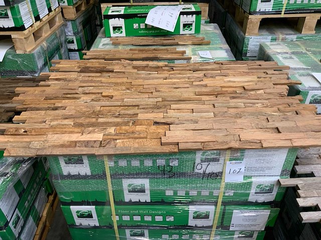 Northern light hardwoods teak wandbekleding (24 m2) - afbeelding 1 van  3